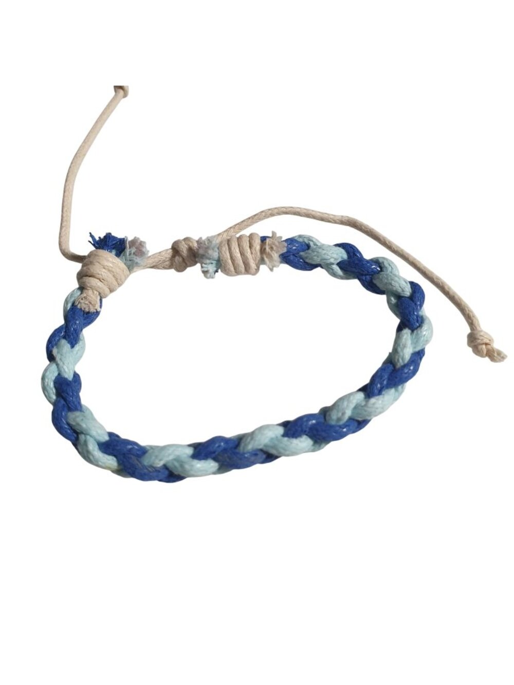 Woven Blue Braided Adjustable Hemp Bracelet Casual Handmade Jewelry Accessory